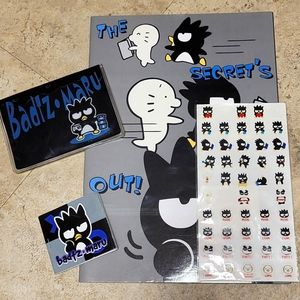 Vintage Sanrio Badtz-Maru Notebook with Wallet and Stickers (Open To Offers!)